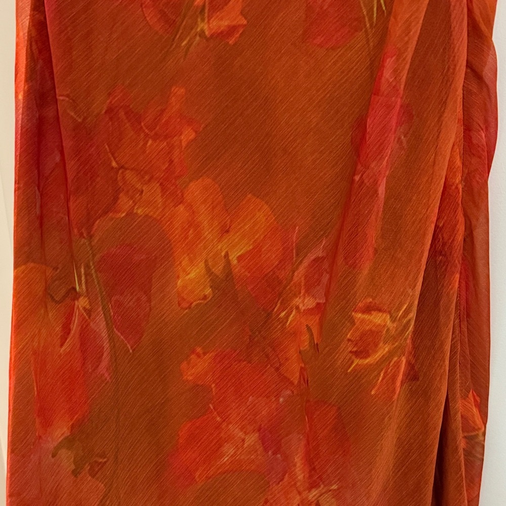 Peppermayo Orange Floral Pagoda Maxi Dress NWT - Picture 3 of 7